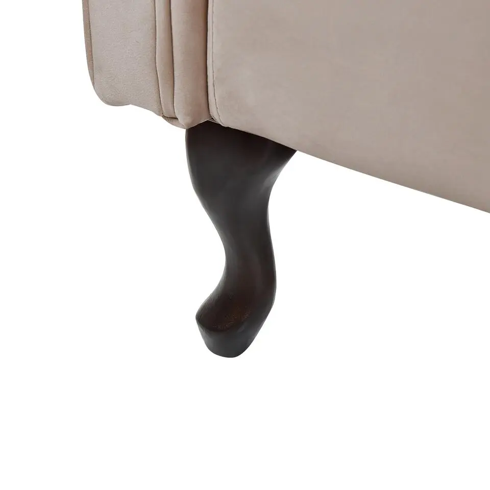 LATTES - Chaise longue - Beige - Linkerzijde - Fluweel