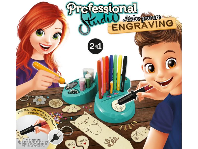 Buki Experimentierkasten Professional Studio – Atelier grav 2-in-1-Gravur-Pyrograph