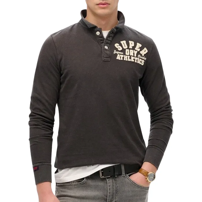 Superdry Vintage Athletic LS Polo Heren