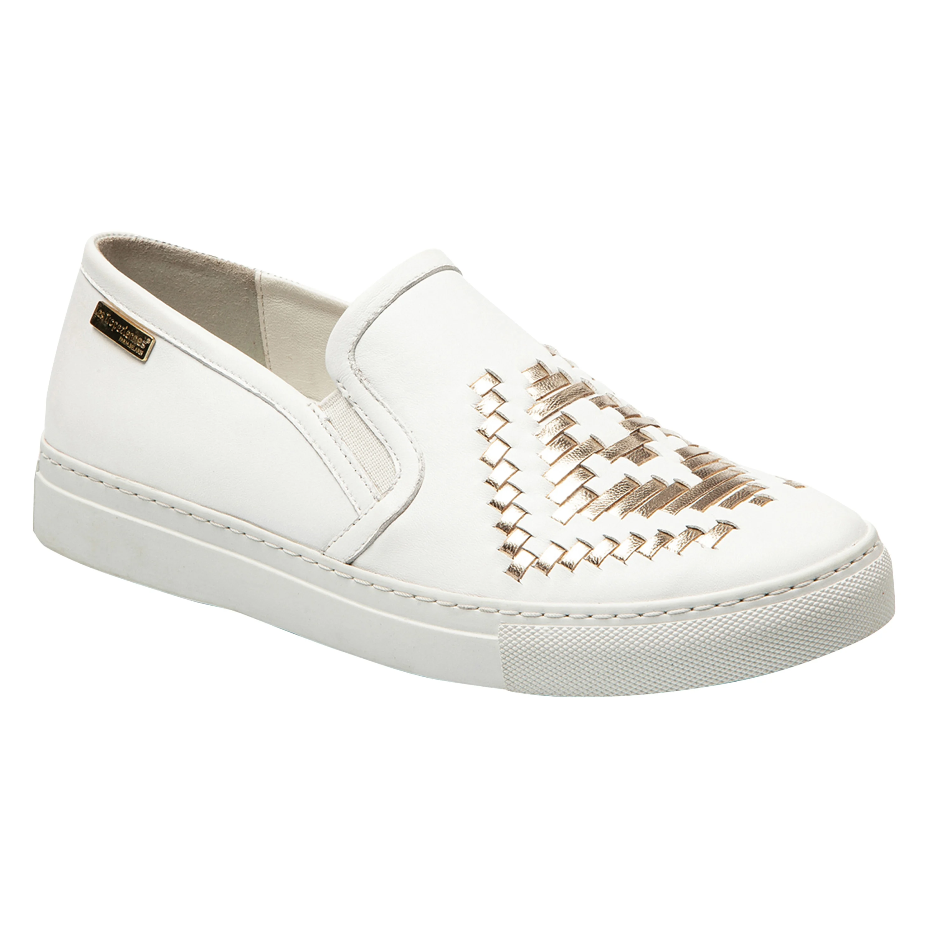 Baskets en cuir à enfiler | Blanc