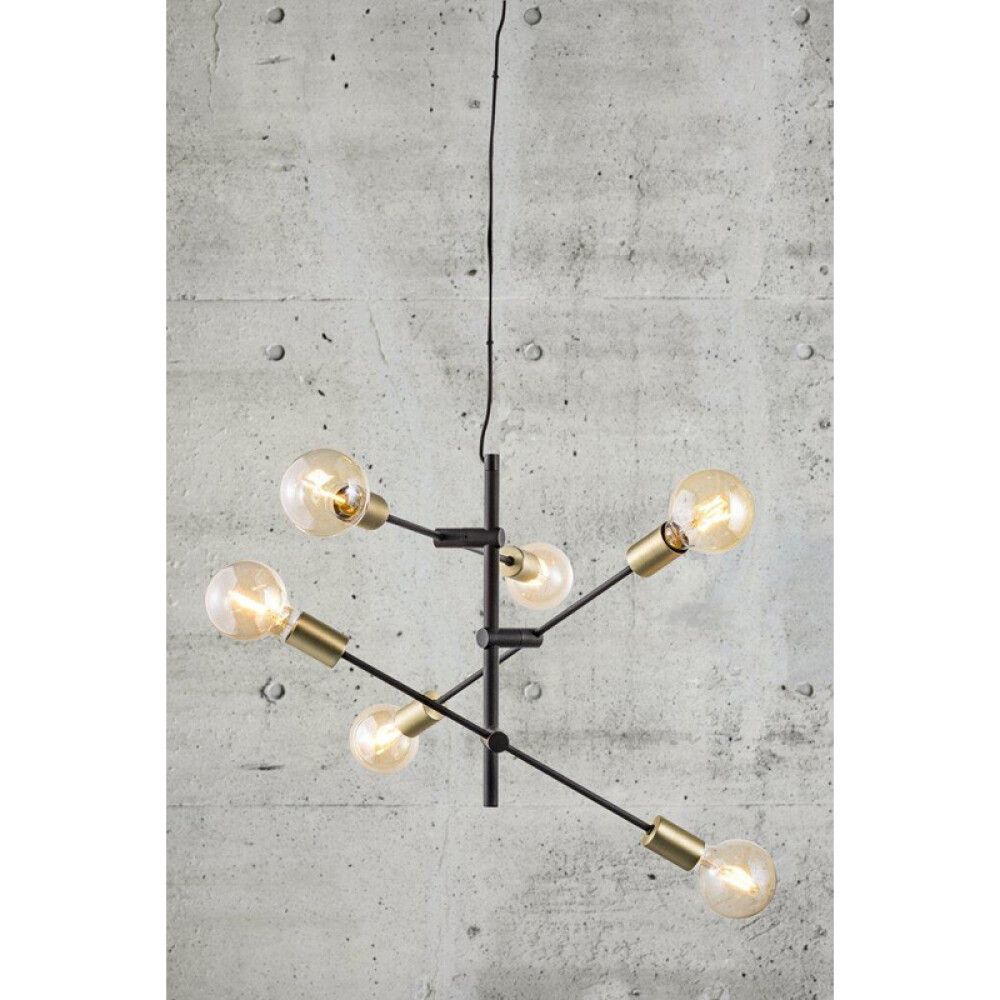 TAKLAMPE NORDLUX JOSEFINE SVART/MESSING