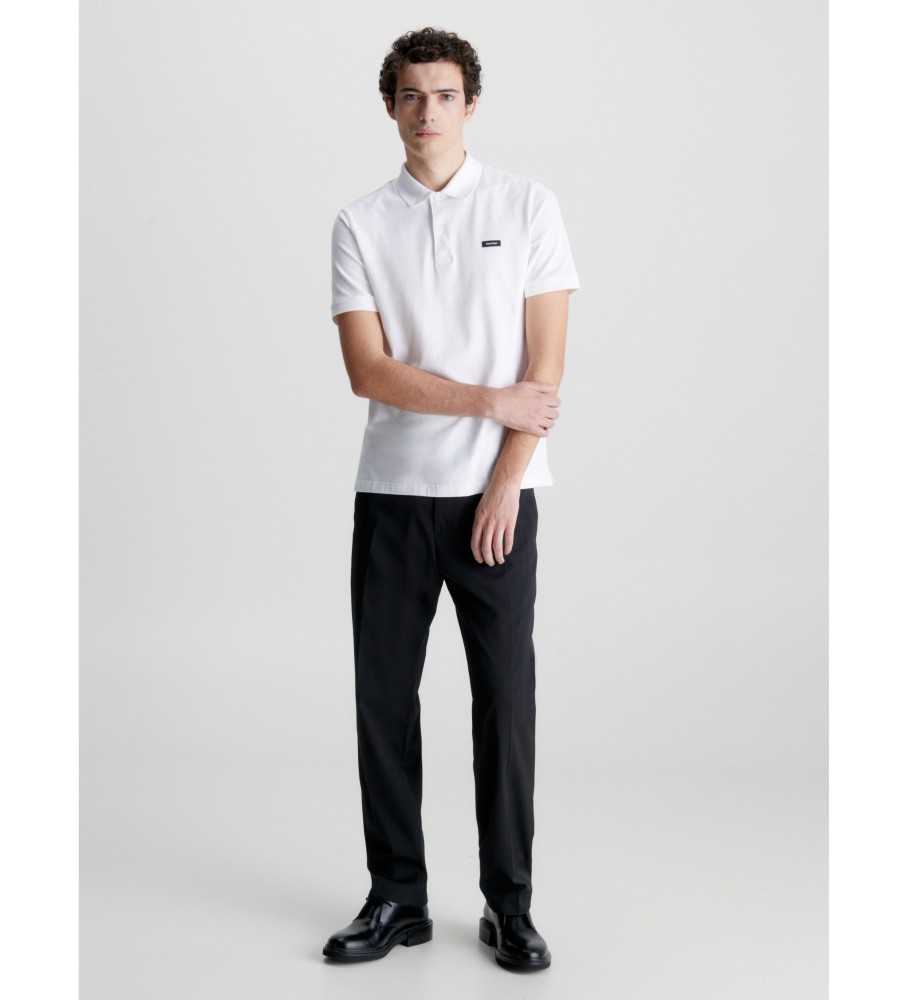 Polo Calvin Klein Slim Piqu Elastic branca