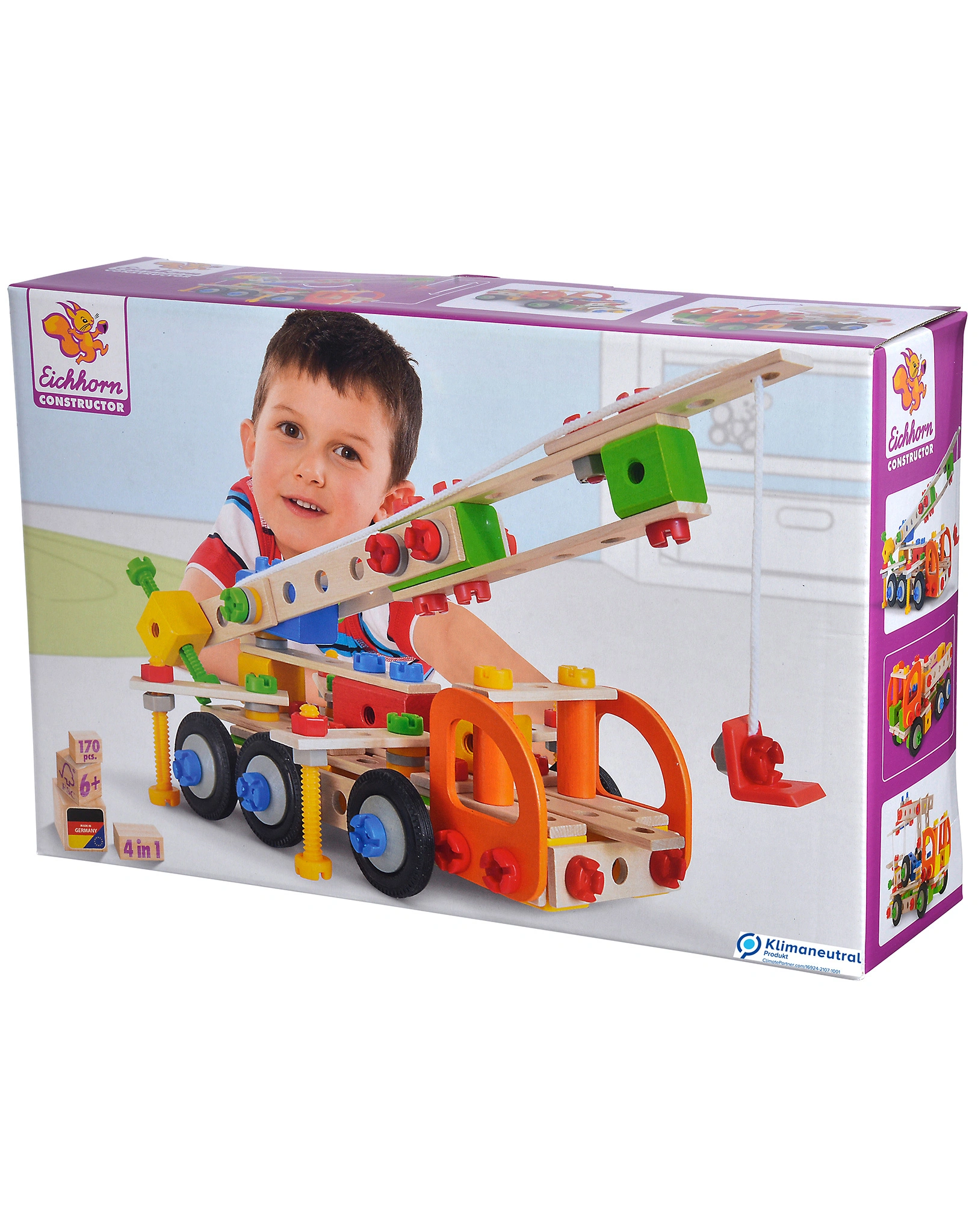 Holz-Kranwagen CONSTRUCTOR 170-teilig