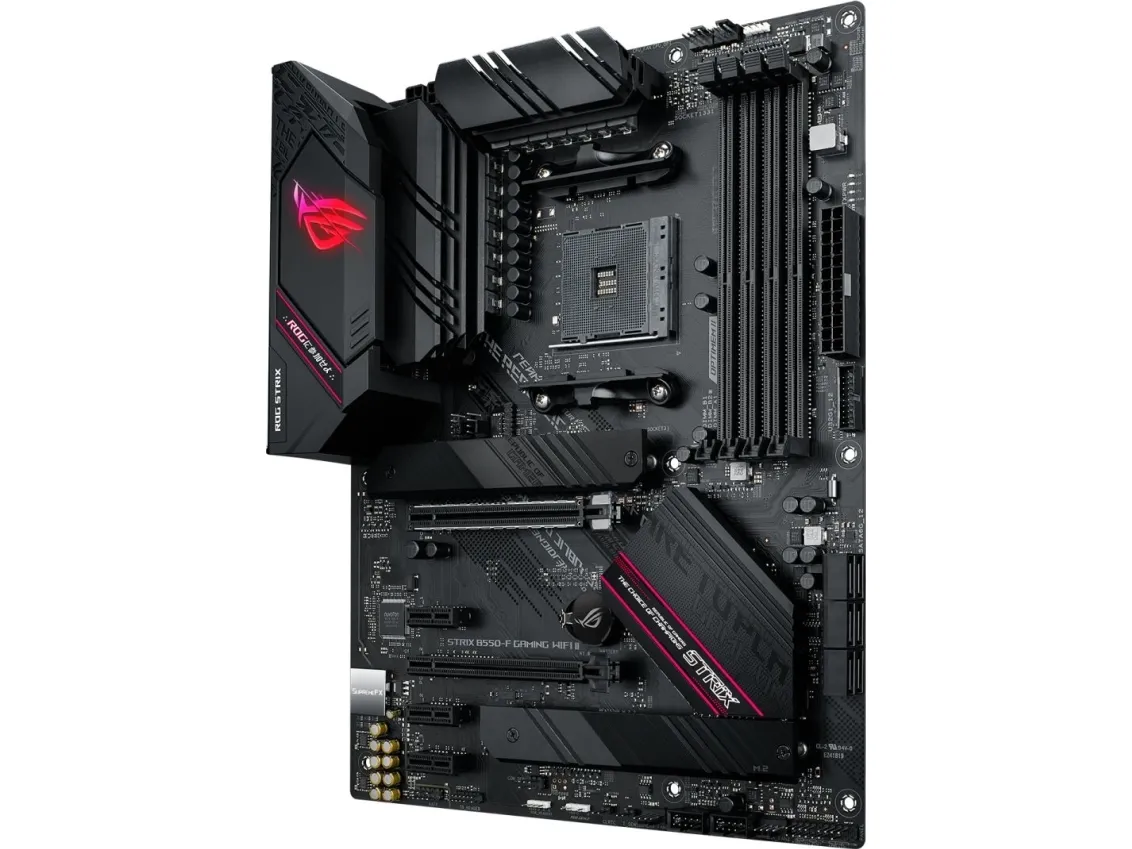 ASUS ROG STRIX B550-F GAMING WIFI II - Bundkort - ATX - Socket AM4 - AMD B550 Chipset - USB-C Gen2, USB 3.2 Gen 1, USB 3.2 Gen 2 - 2.5 Gigabit LAN, Wi-Fi 6, Bluetooth - onboard grafik (CPU påkrævet) - HD Audio (8-kanaler)