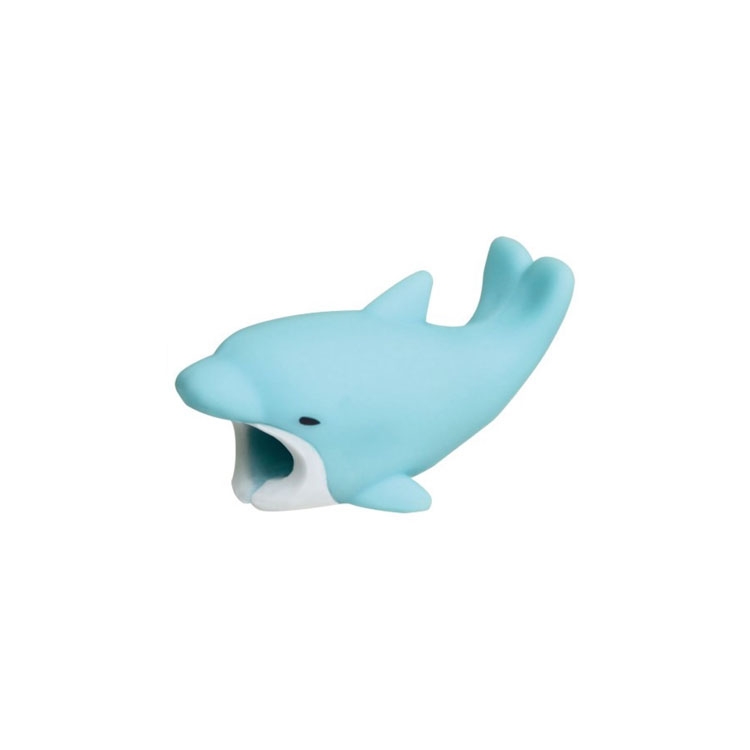 USB C / Lightning Kabel Bruchschutz / Halter / Kabelbeisser Delfin - Blau