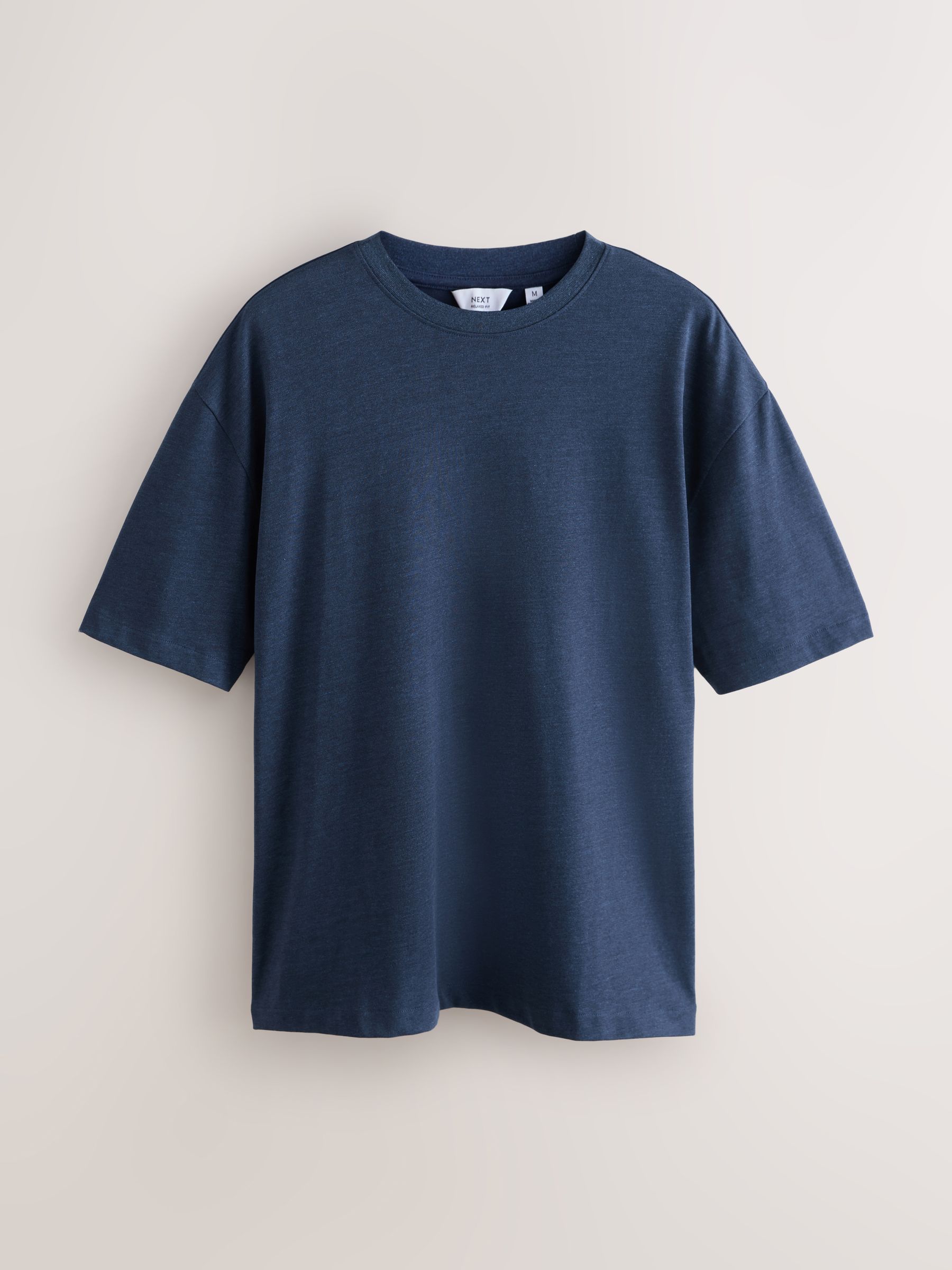 Grijs/lichtblauw/marineblauw melange - Relaxed fit - Verpakking van 3 T-shirts van zware stof