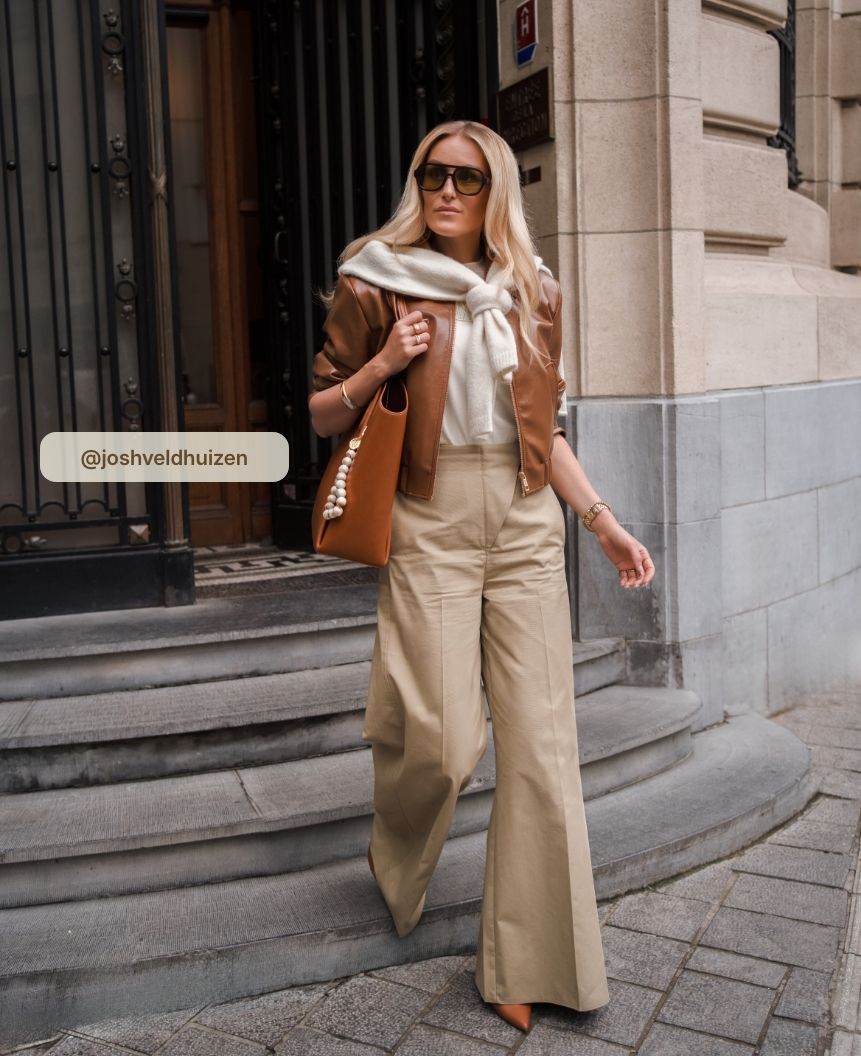 JV-PEADEN bomber jacket in laklook - cognac