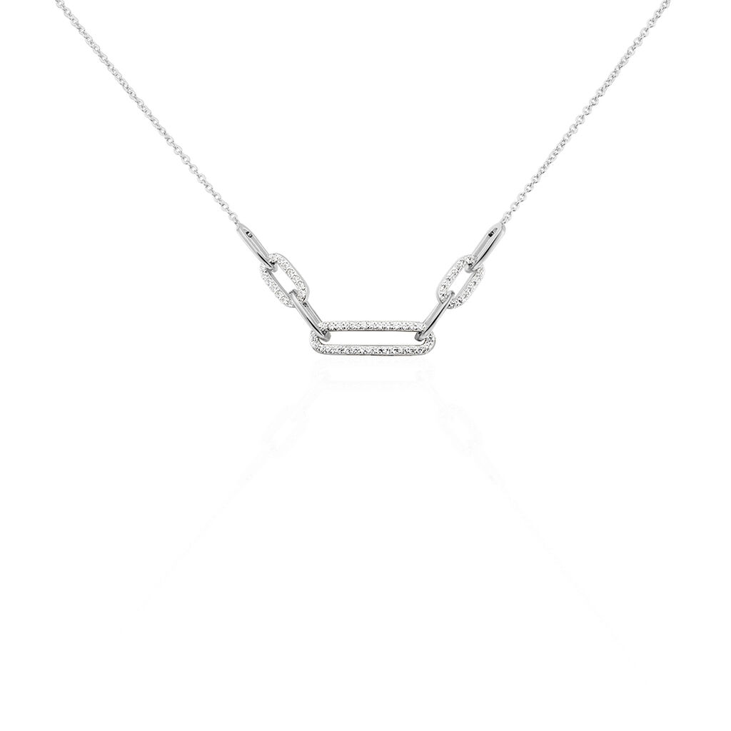 Collier Elia Argent Blanc Oxyde De Zirconium