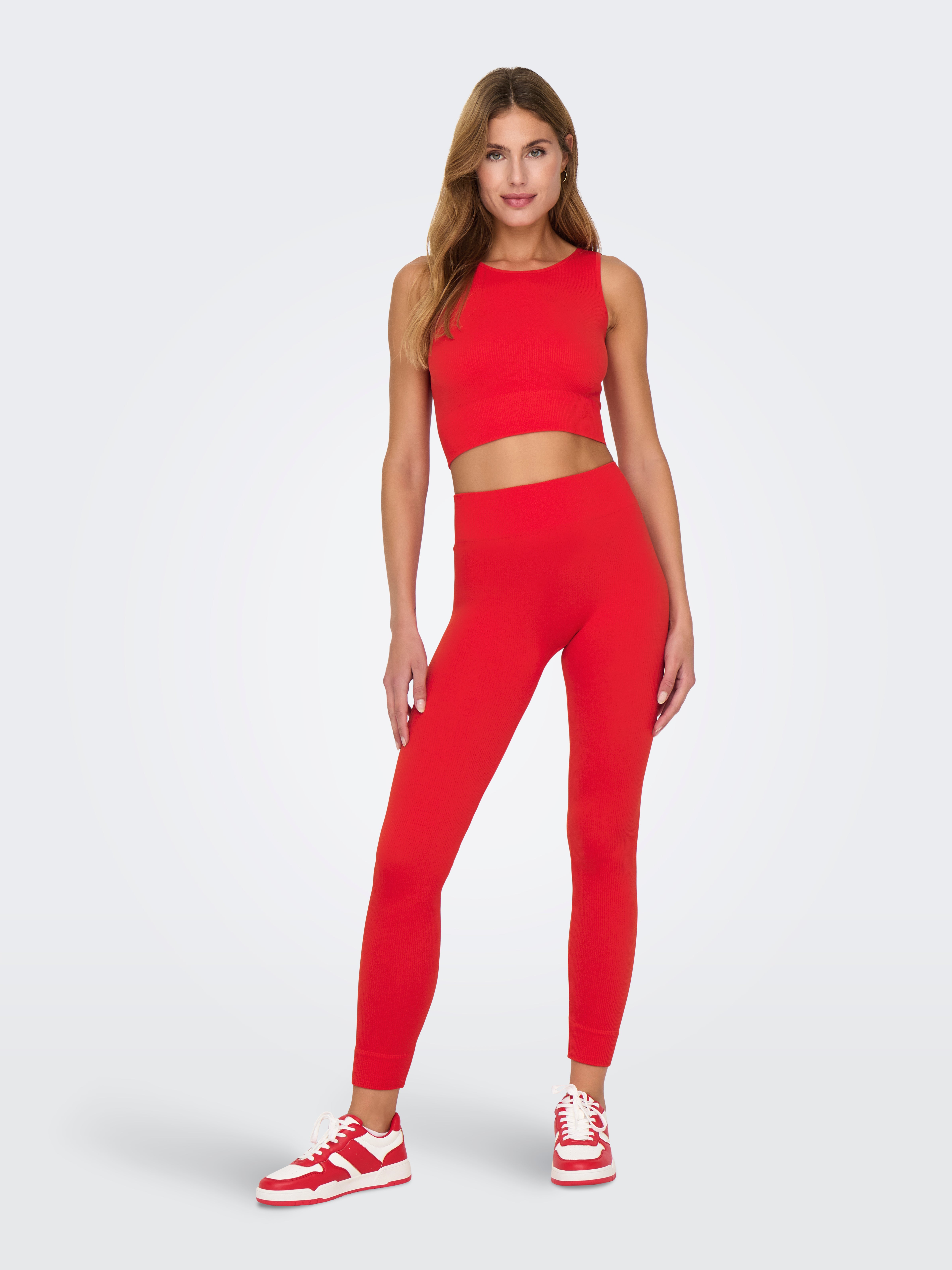 ONPJAIA Hohe Taille Enger Schnitt Sportleggings High Risk Red