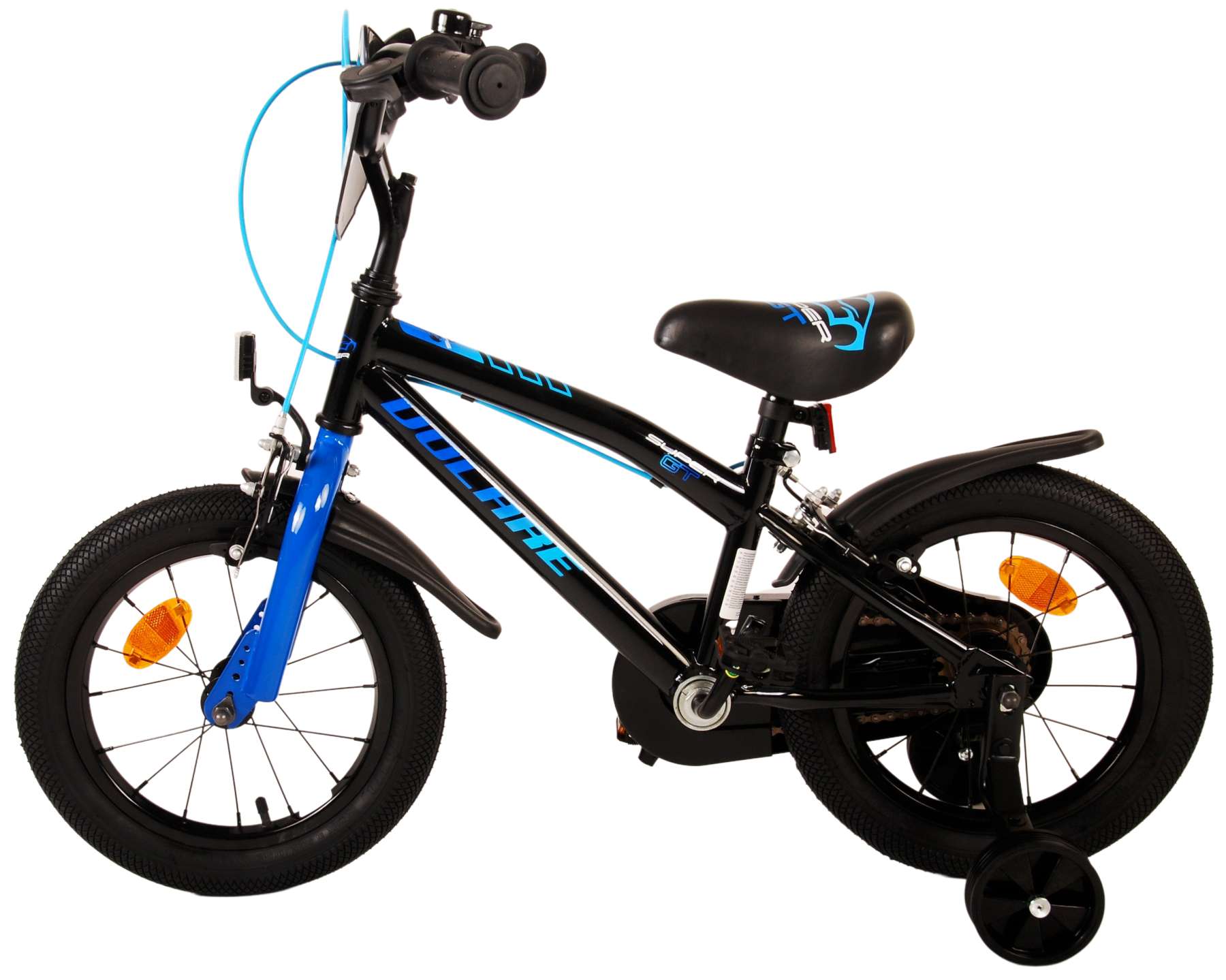 TPFSports Super GT Kinderfahrrad - Jungen - 14 Zoll - Rücktritt + Handbremse - Blau