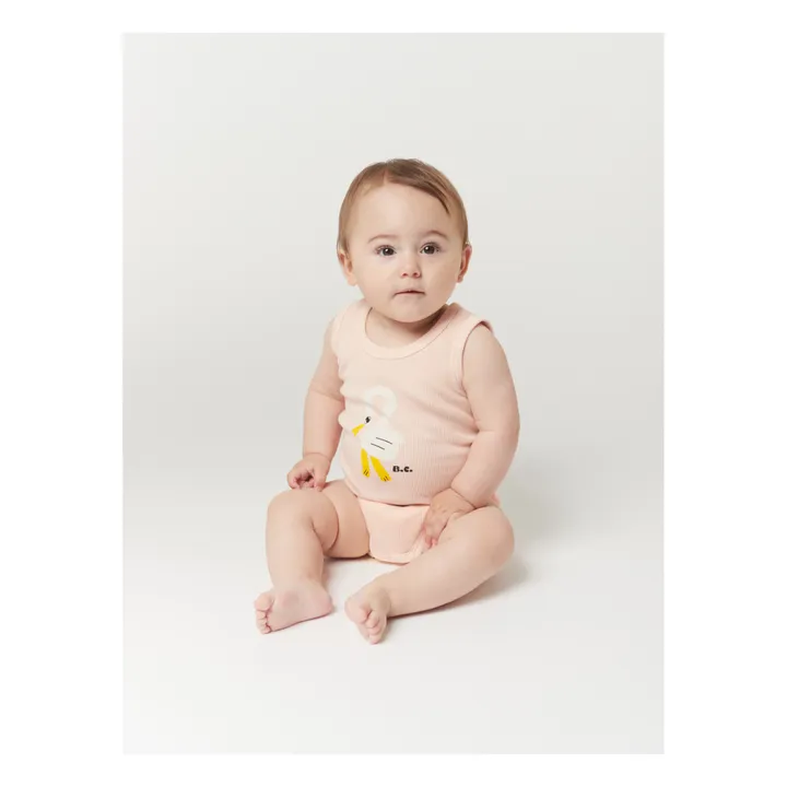 Bobo Choses Body Coton Bio Côtelé Pélican | Rose pâle