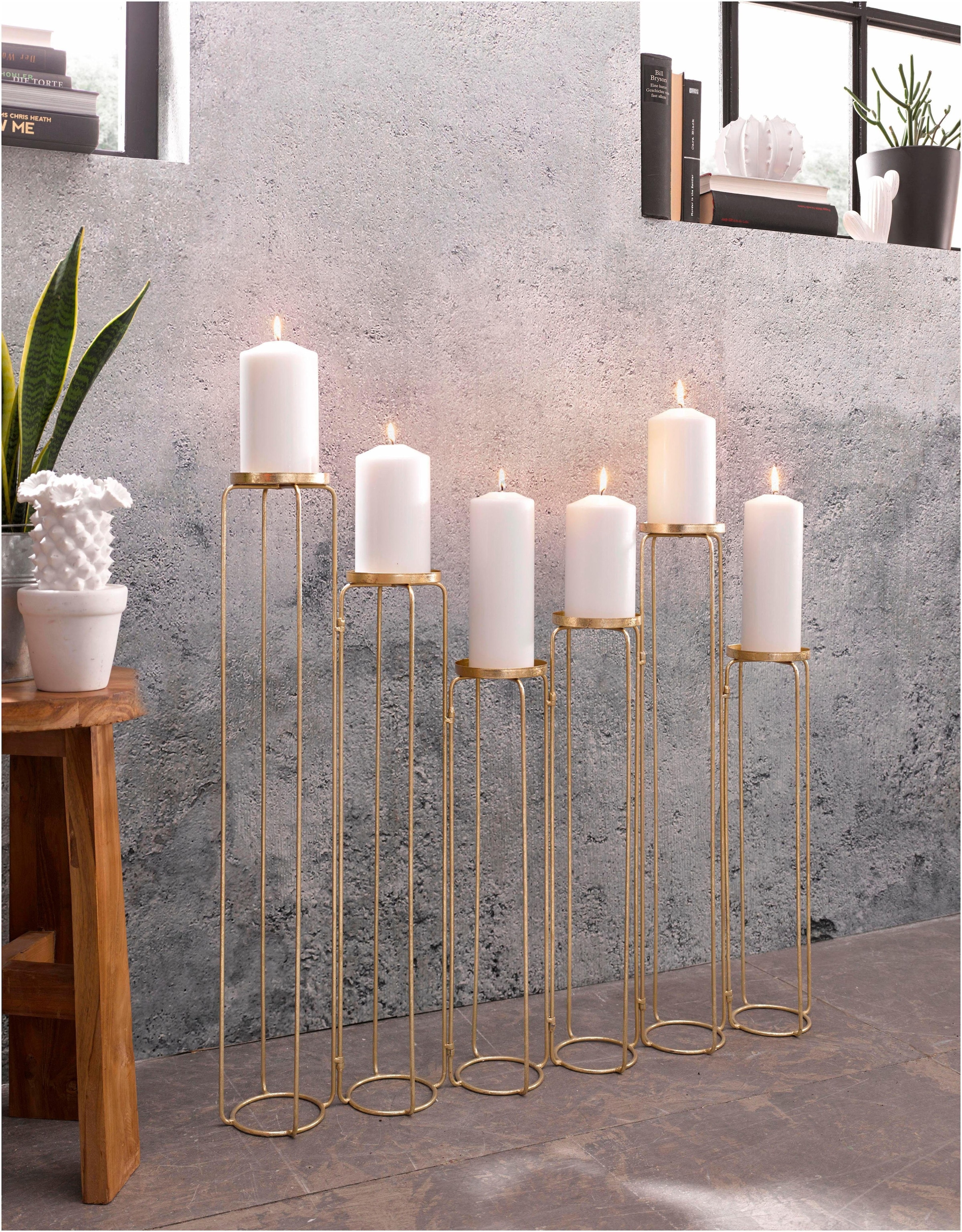 Leonique Kerzenständer »Mareesa« aus Metall, für Stumpenkerzen, Höhe ca. 65 cm, variabel stellbar