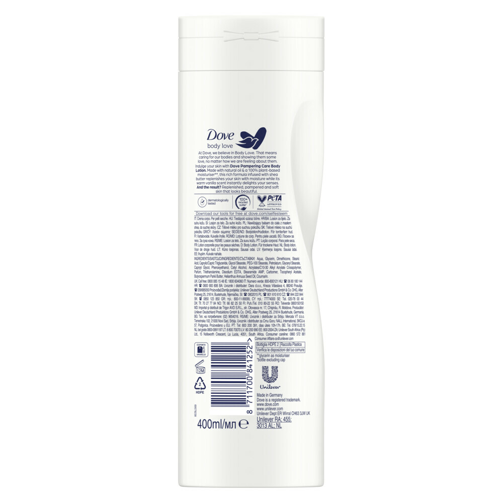6x Dove Bodylotion Pampering Care400 ml