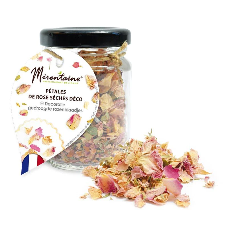 Pétales de rose séchées comestibles pour pâtisserie Scrapcooking