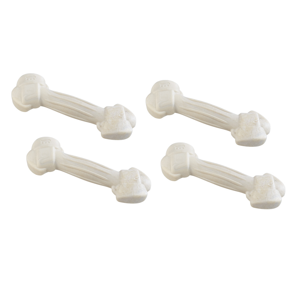 Ferplast goodbite natural xs jouet os pour l'hygiène dentaire, saveur de poulet, chien petit (3-5 kg), naturel, 4 pièces de 15g