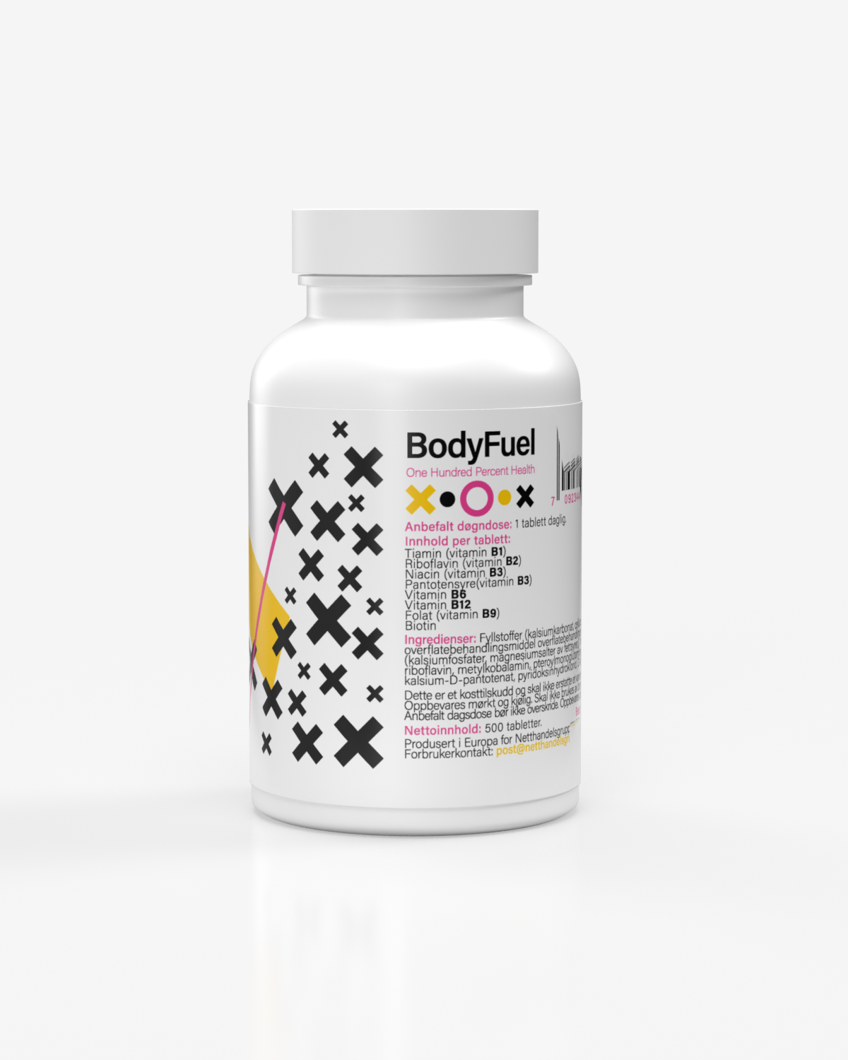 BodyFuel Super Strength B-Compleks - 500 DAGSDOSER! x3