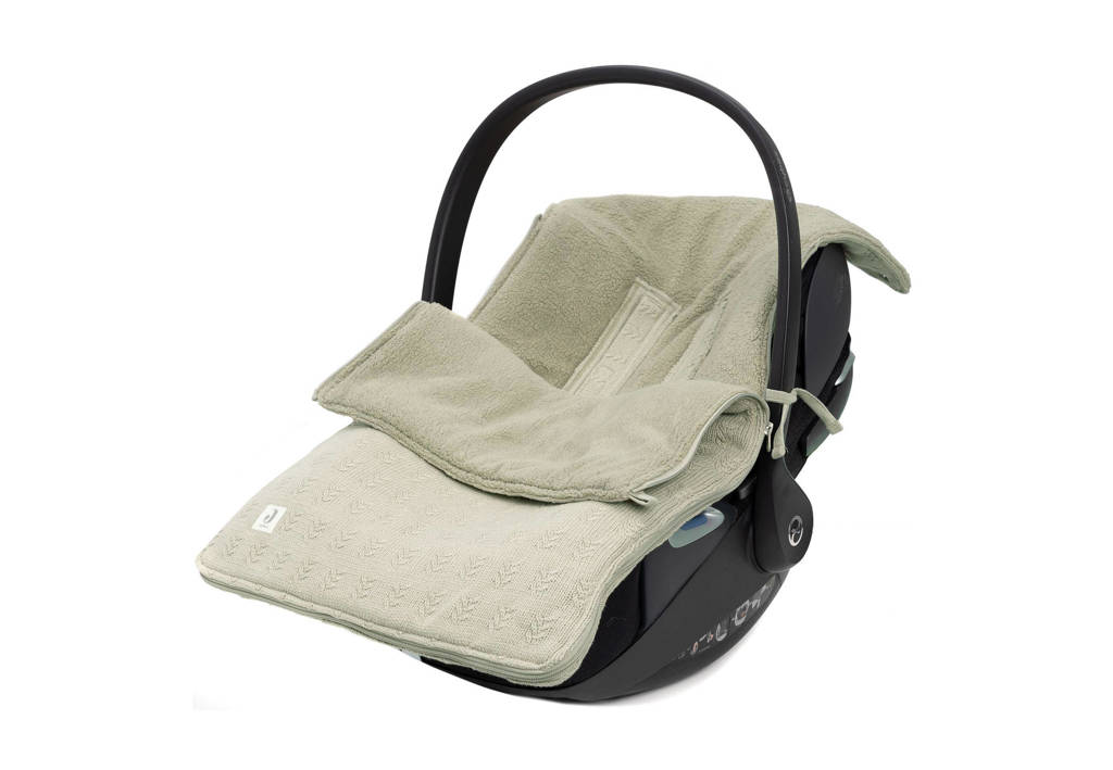 universele voetenzak autostoel/kinderwagen cat 0 Grain Knit - Oatmeal