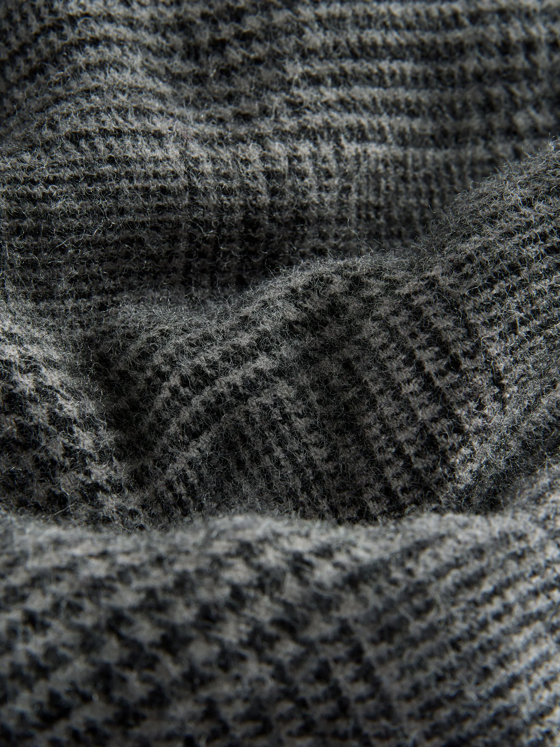 Grijs geruit - 100% Wool Woven Scarf