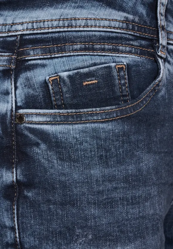 Casual Fit Jeans - indigo random wash