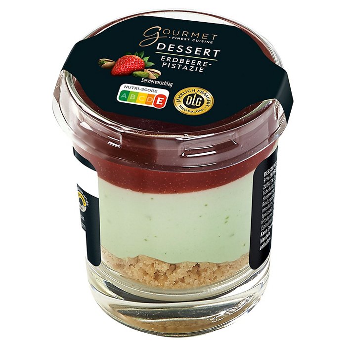 GOURMET FINEST CUISINE Dessert im Glas 60 g, Erdbeere-Pistazie