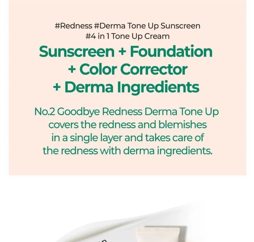 numbuzin - Nr. 2 Vaarwel roodheid Derma Tone Up