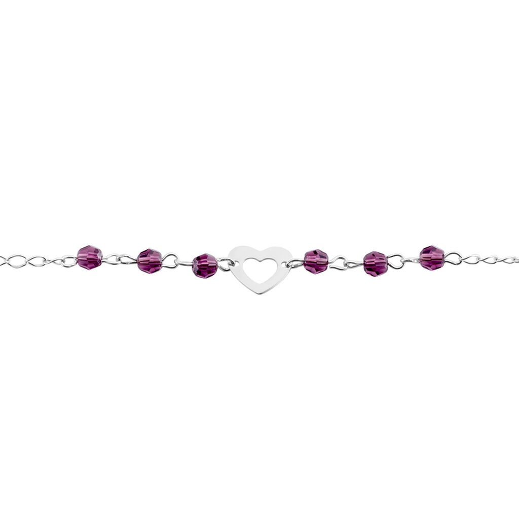 Bracelet Hazan Argent Blanc Pierre De Synthese
