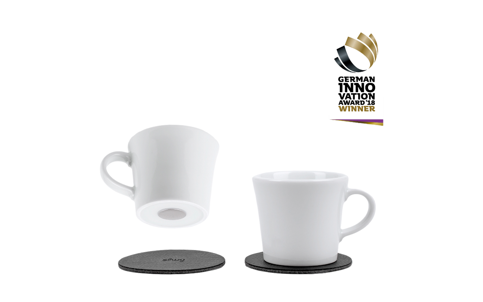 silwy® Porzellan Magnet-Espressotassen 2er-Set (70 ml)