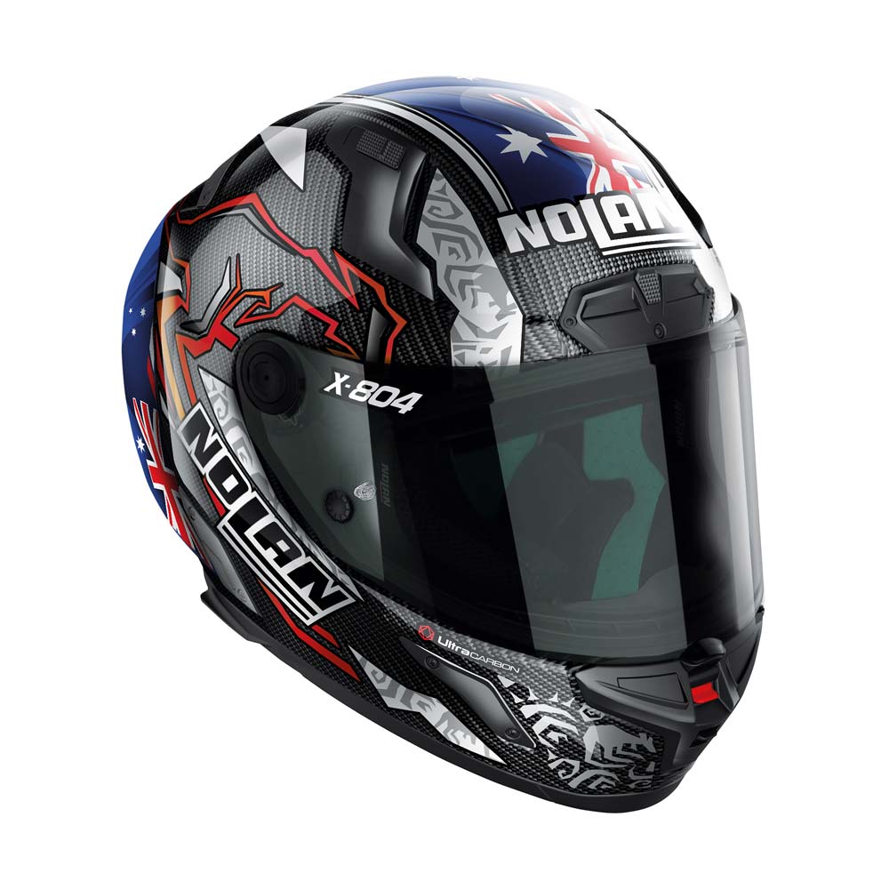 Nolan - Casque X-804 RS Ultra Carbon Replica C. Stoner 10° Anniversary Carbone / Bleu / Blanc / Rouge