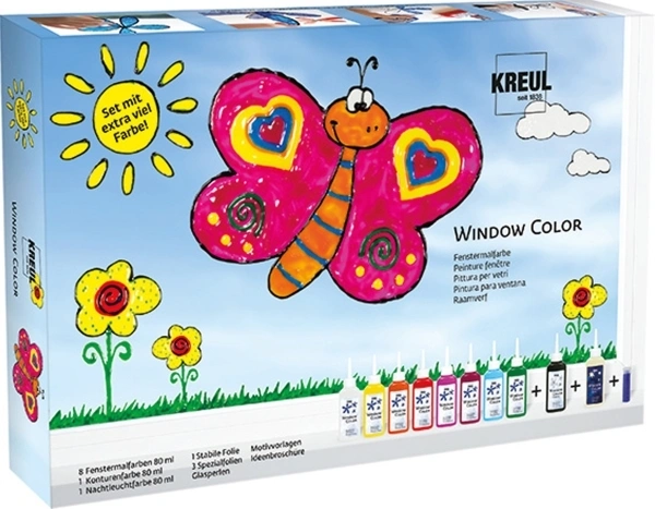 Fenstermalfarben-Set WINDOW COLOR mit 8 Farben in bunt