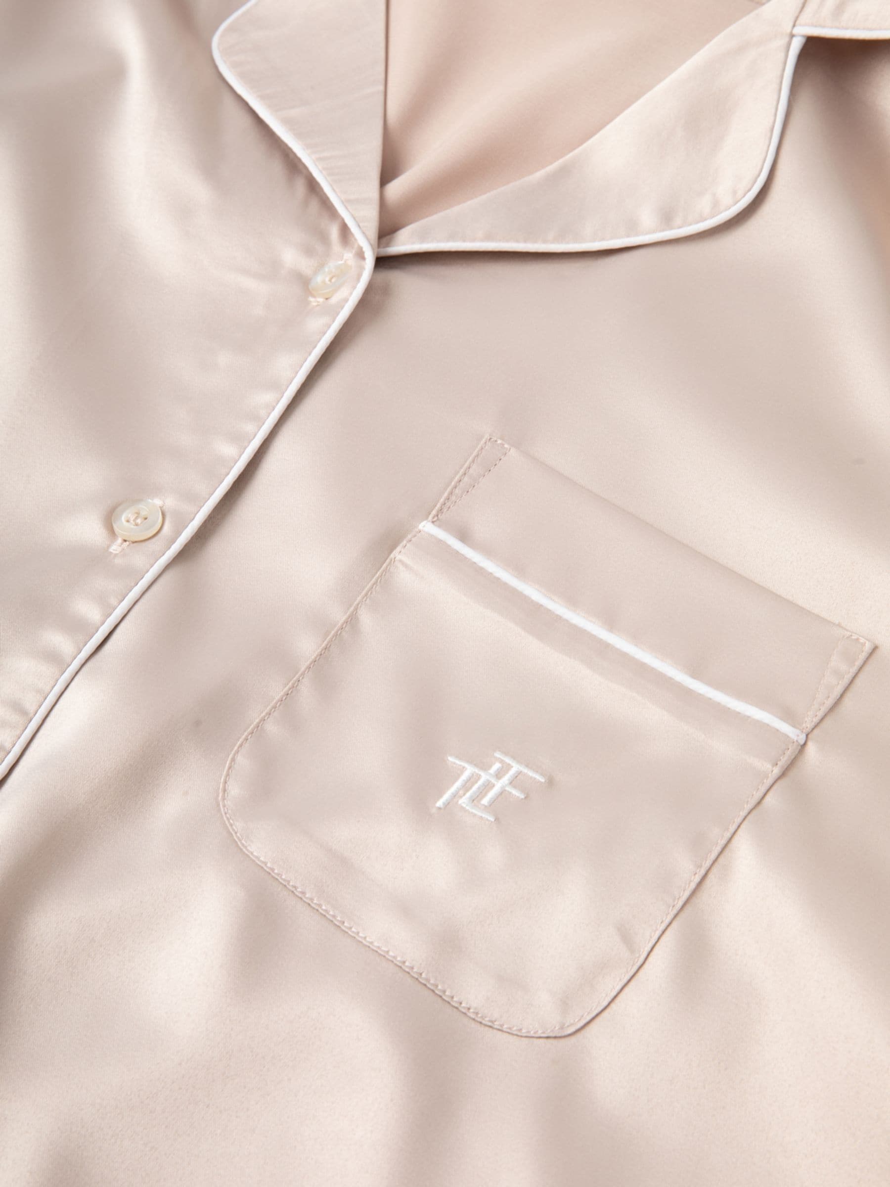 Natuurlijk - The Little Tailor Satijnen Pyjama met Knoopsluiting voor Kerstmis