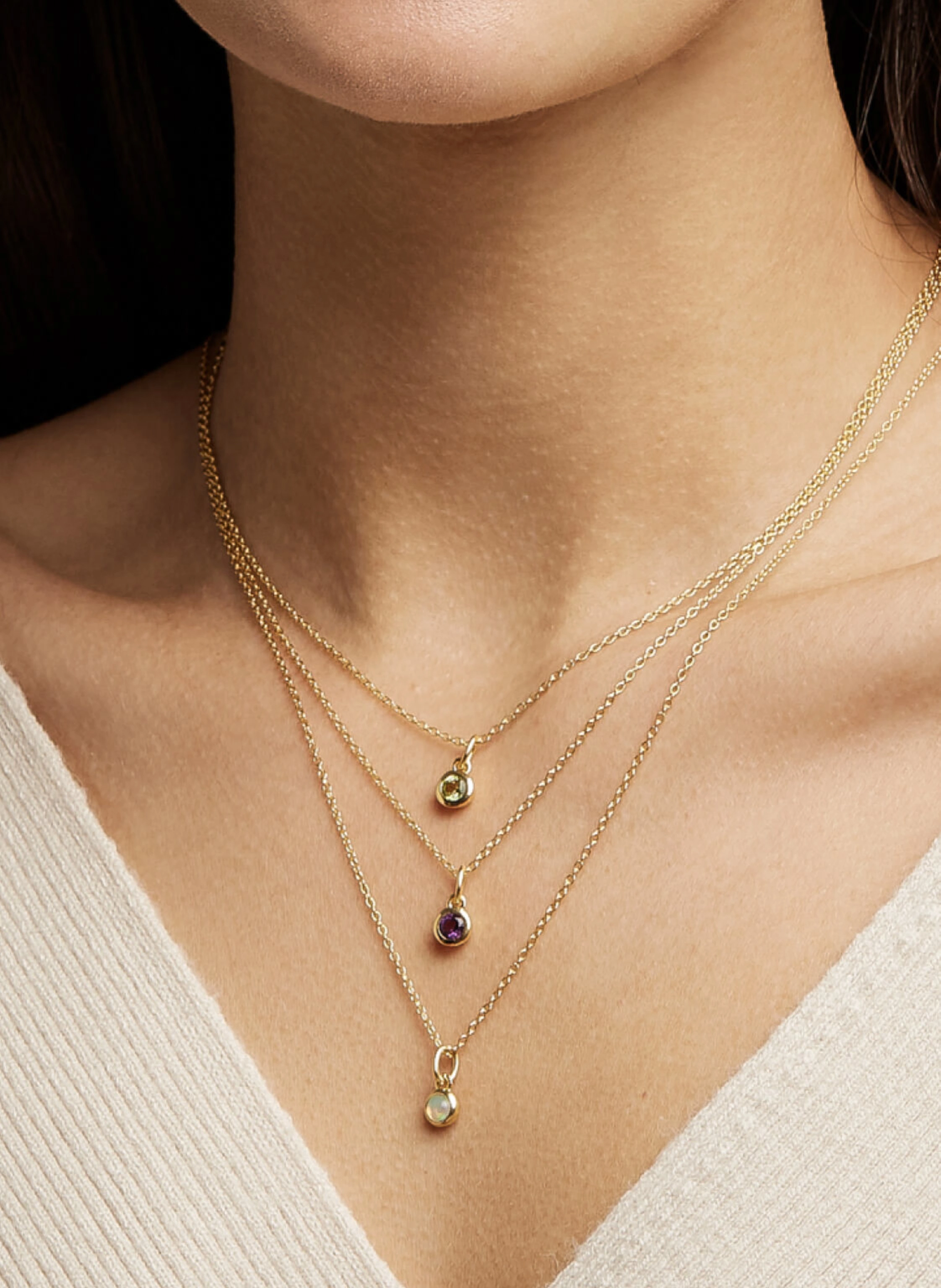 Pompidou Kette GEBURTSSTEIN FEBRUAR by GLAMBOU