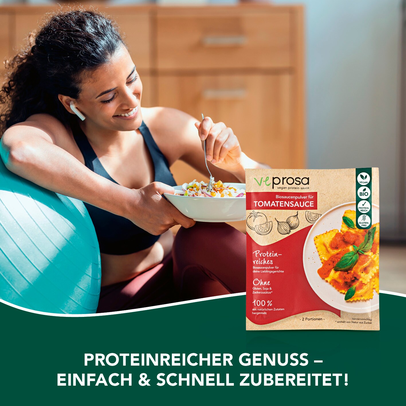 Veprosa Pulver vegane Proteinsoße 50g - versch. Sorten - Tomate