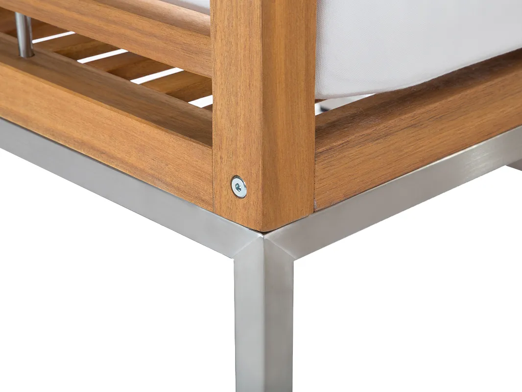 Loungeset met tafel 4-zits BERMUDA Acaciahout Bruin
