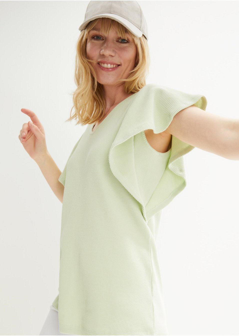 T-shirt en jersey gaufré