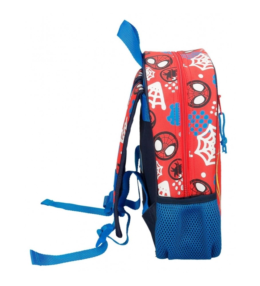 Mochila Joumma Bags Spidey e amigos pré-escolar 28cm adaptável vermelha