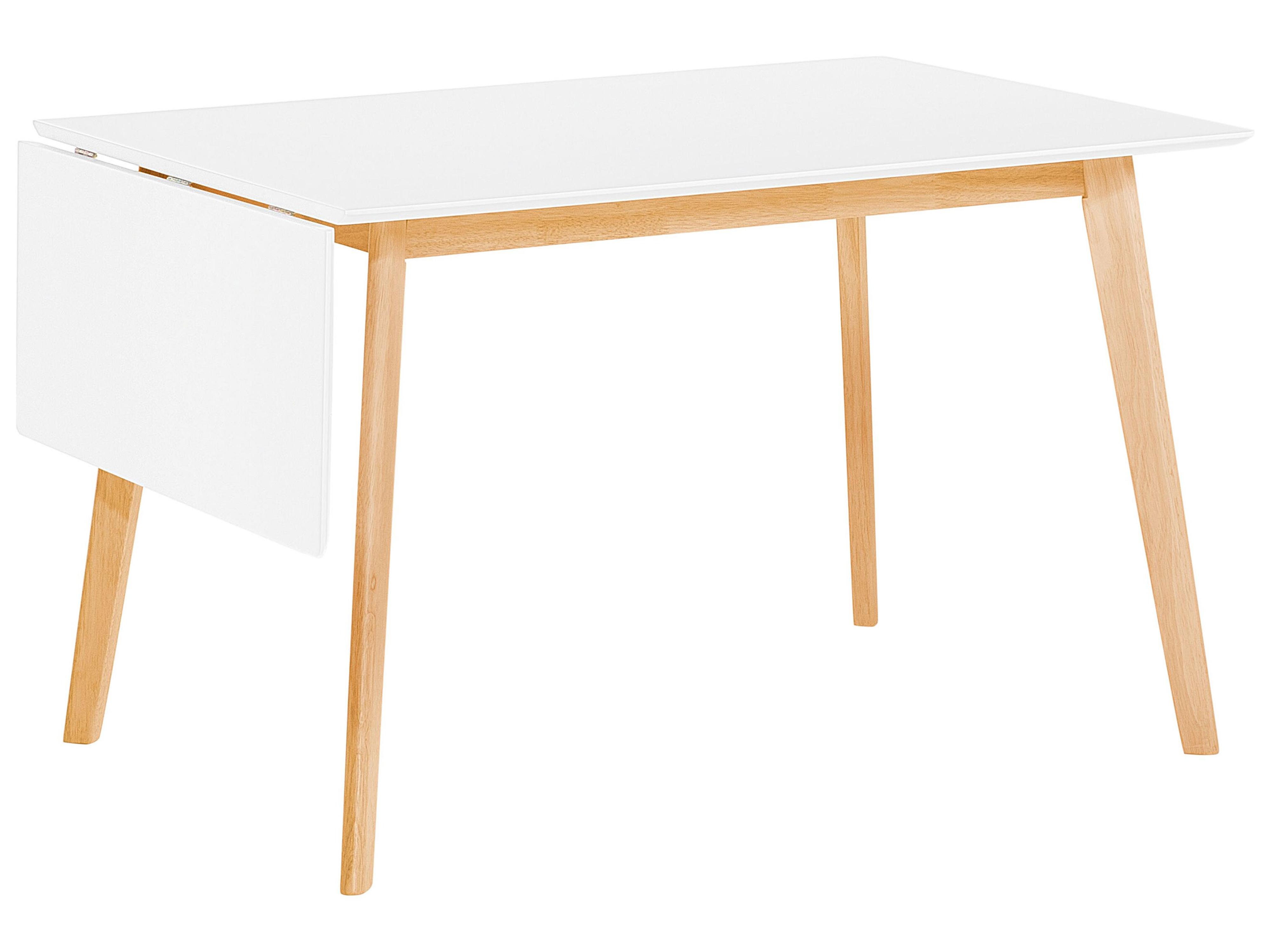 Eettafel uitschuifbaar MEDIO Wit 80 cm 120/155 cm
