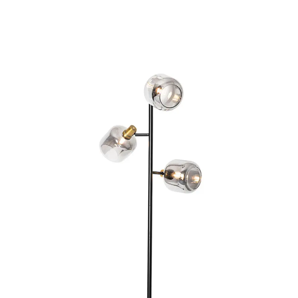 Qazqa vloerlampen zuzanna grijs e14