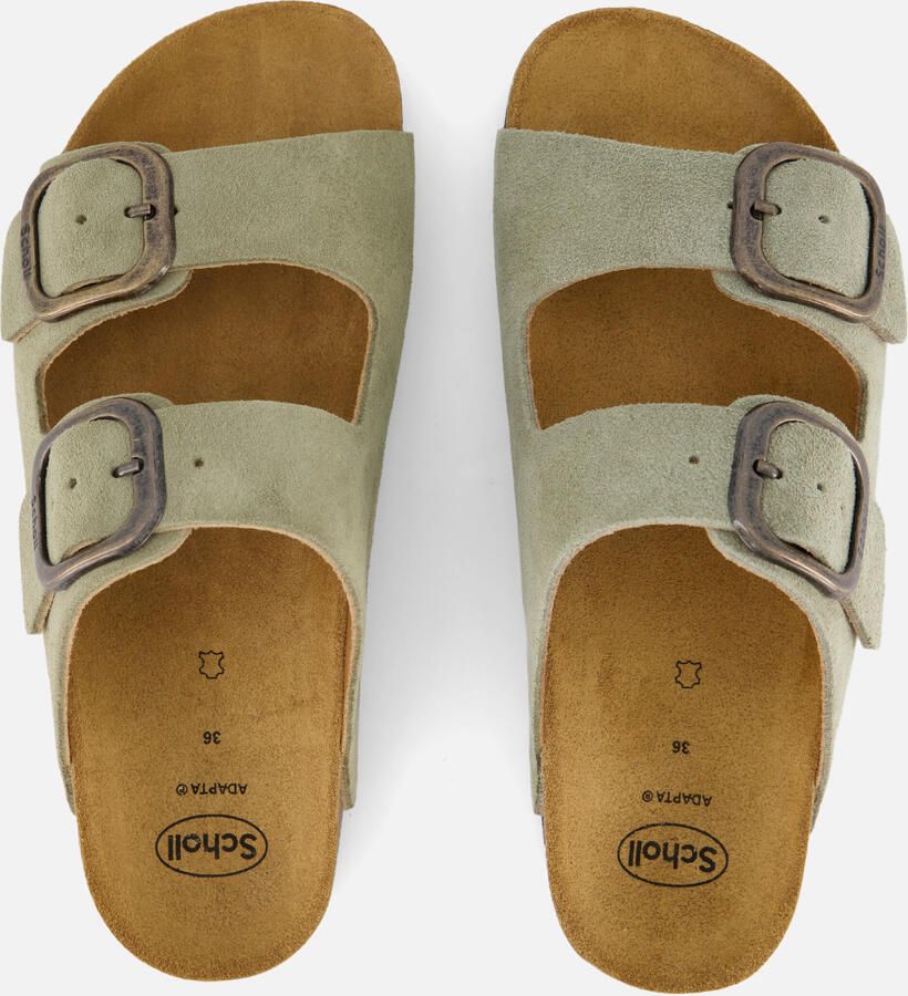 Scholl Noelle imitatieleren leren slippers groen