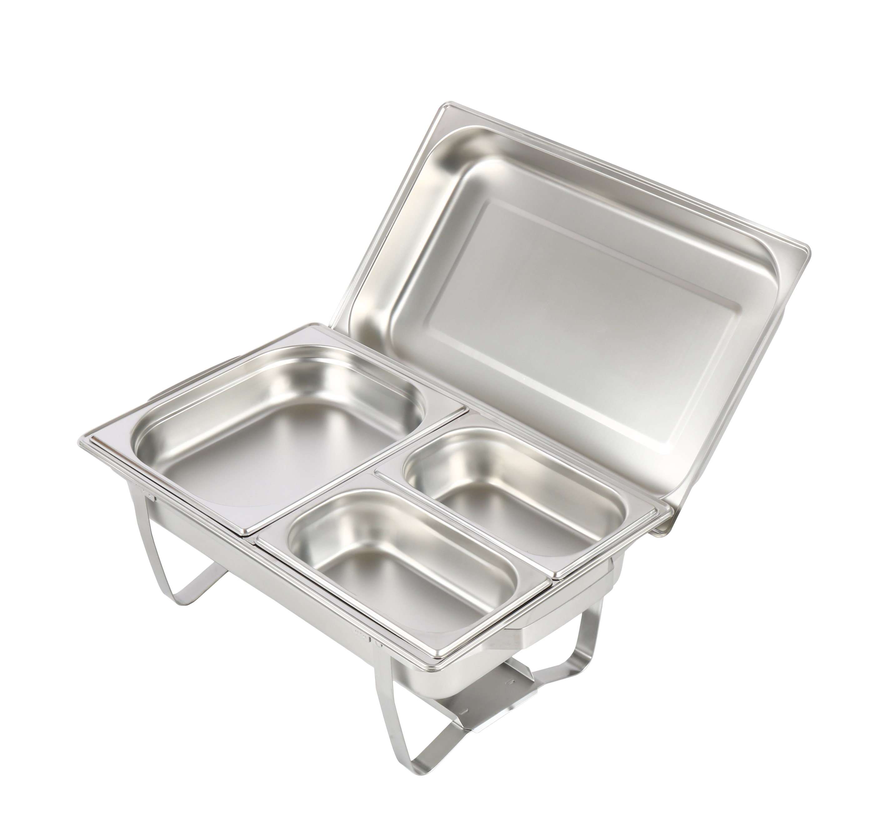 Chafing Dish Speisewärmer Edelstahl 1 x 4L + 2 x 1.8L