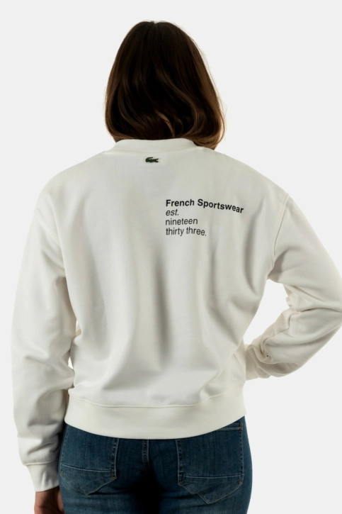 sweat lacoste sf2441 blanc