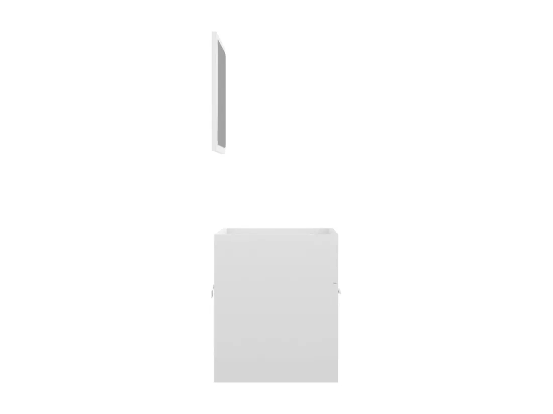 Ensemble de meubles de bain 2 pcs Blanc brillant Aggloméré