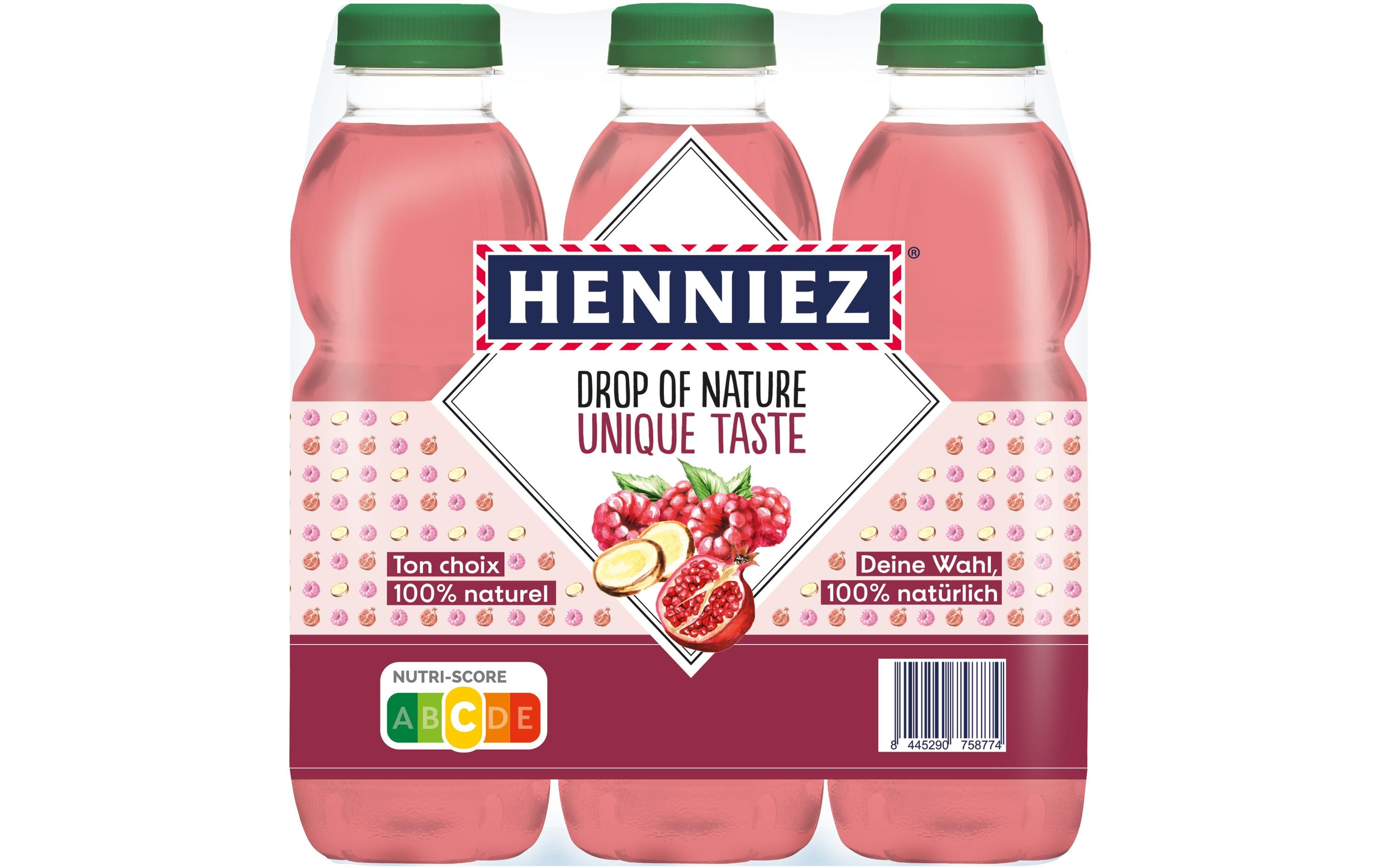 Drop of Nature Himbeer, Granatapfel & Ginseng 6 x 0.5 lAromatisiertes Getränk aus natürlichem Mineralwasser