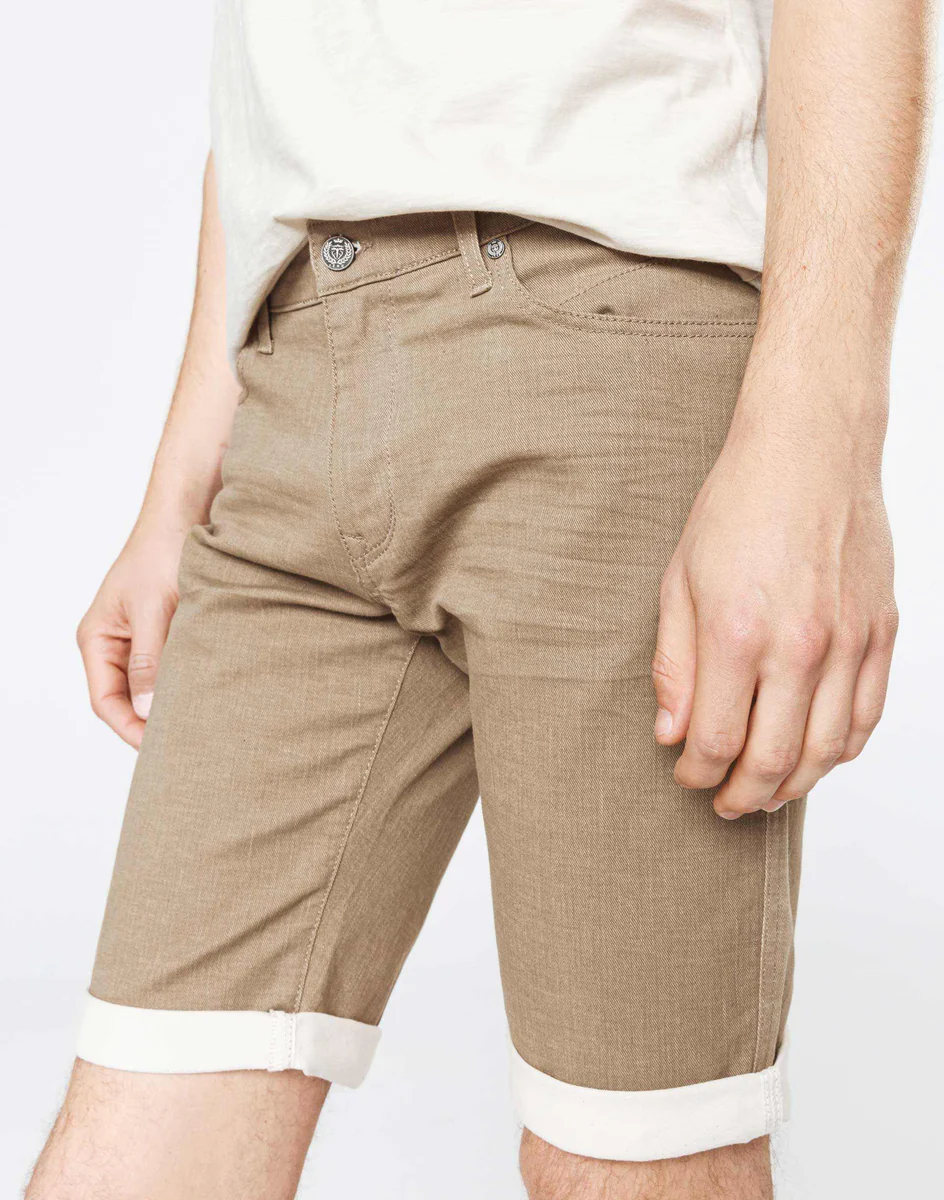 Bermuda slim denim beige