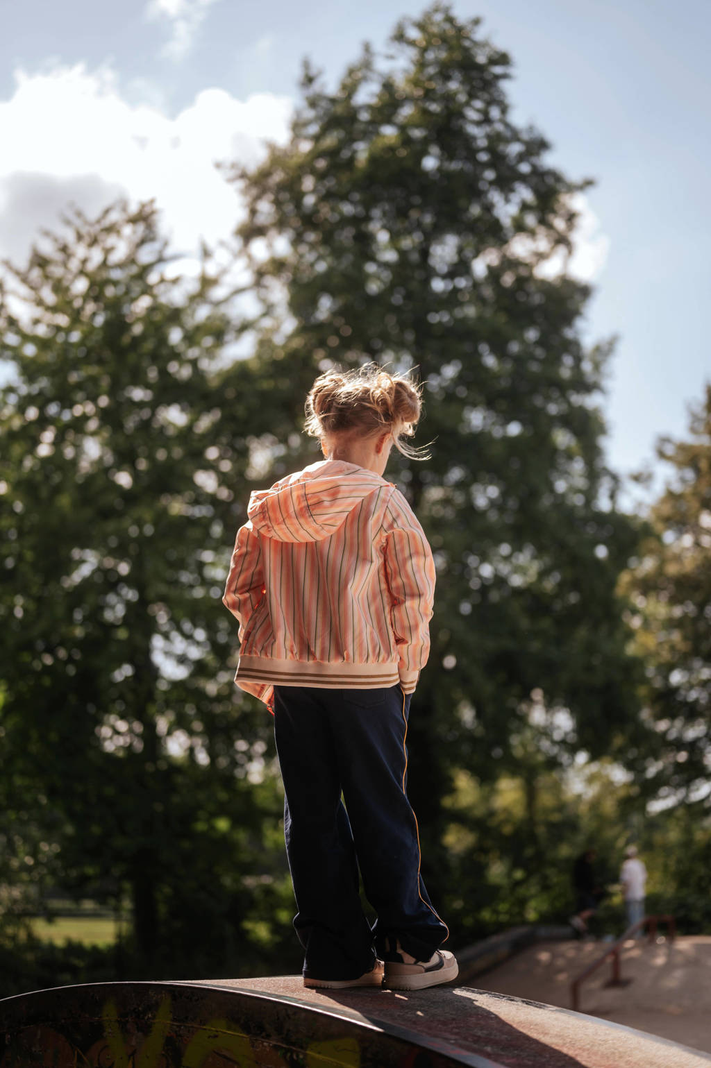 TYGO & vito gestreeptezomerjas Senna roze/geel