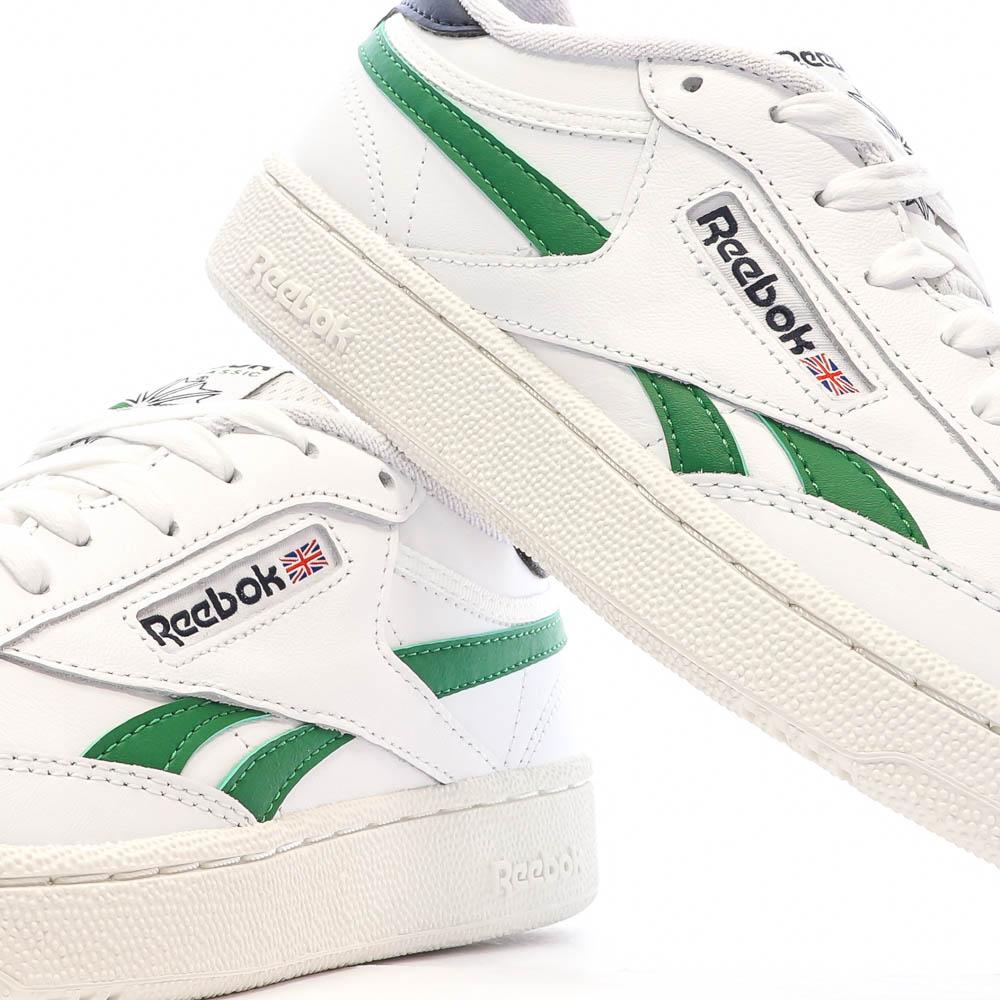 Reebok Baskets Blanches/Vertes Mixte Reebok Club C Revenge