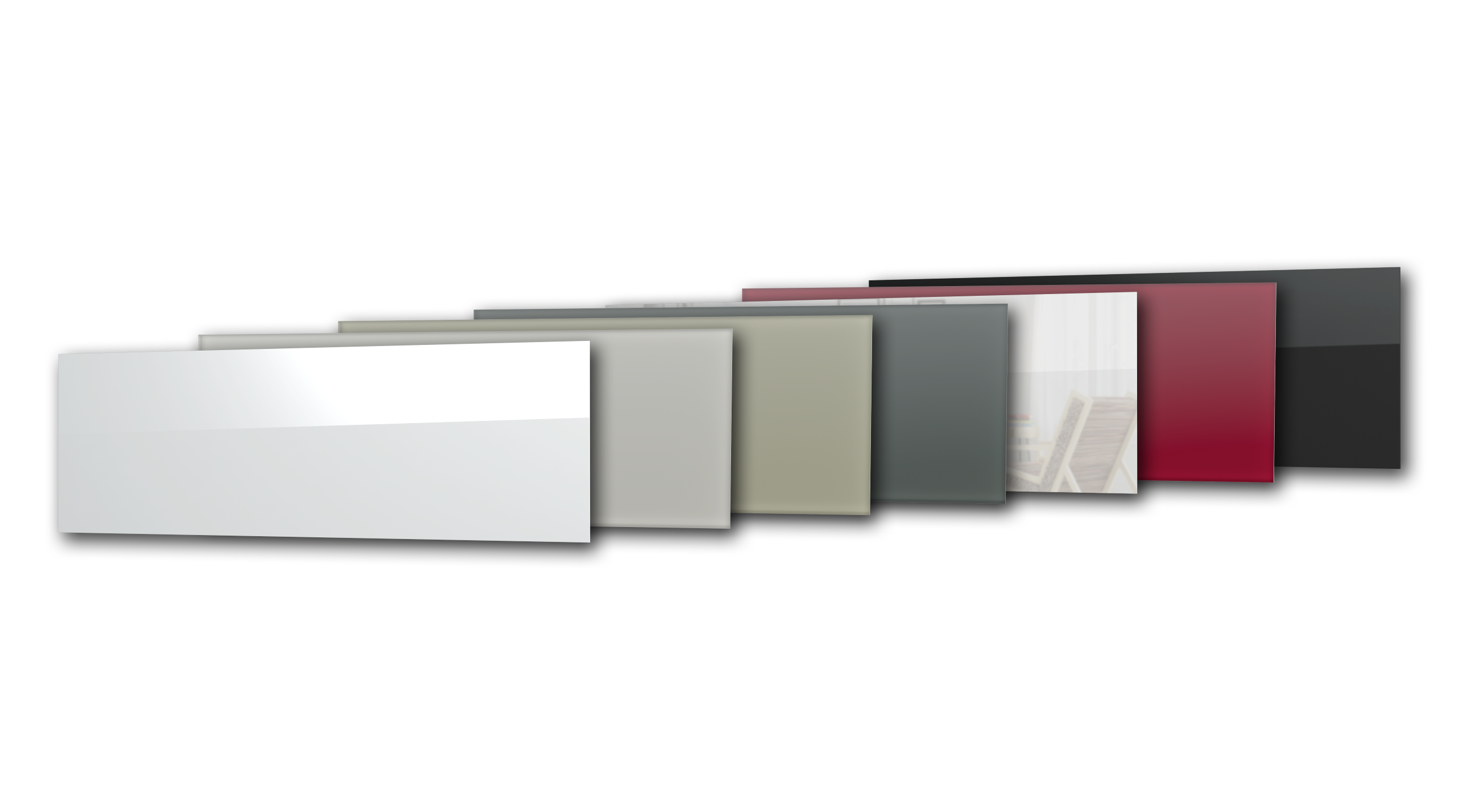Ecosun GS500 glazen infrarood paneel zwart 120x40cm 500W