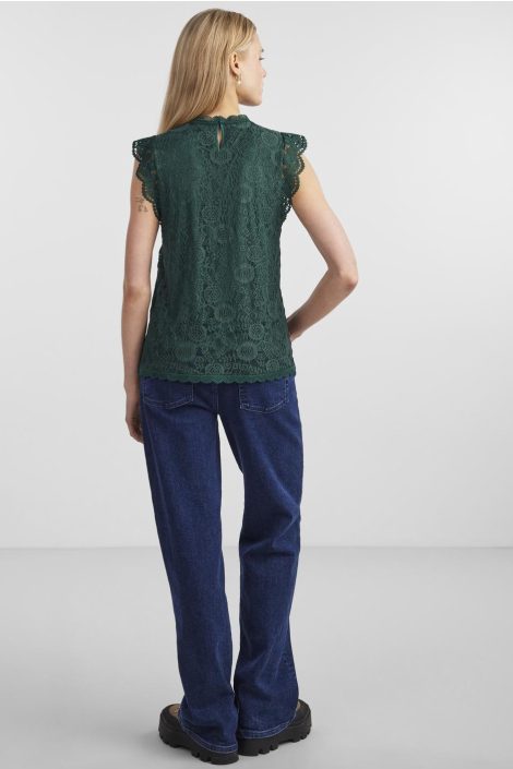 Pieces groene dames top