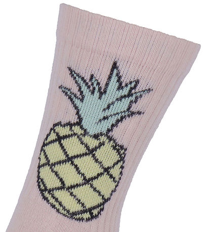 Melton Socken - Pineapple - Crystal Pink