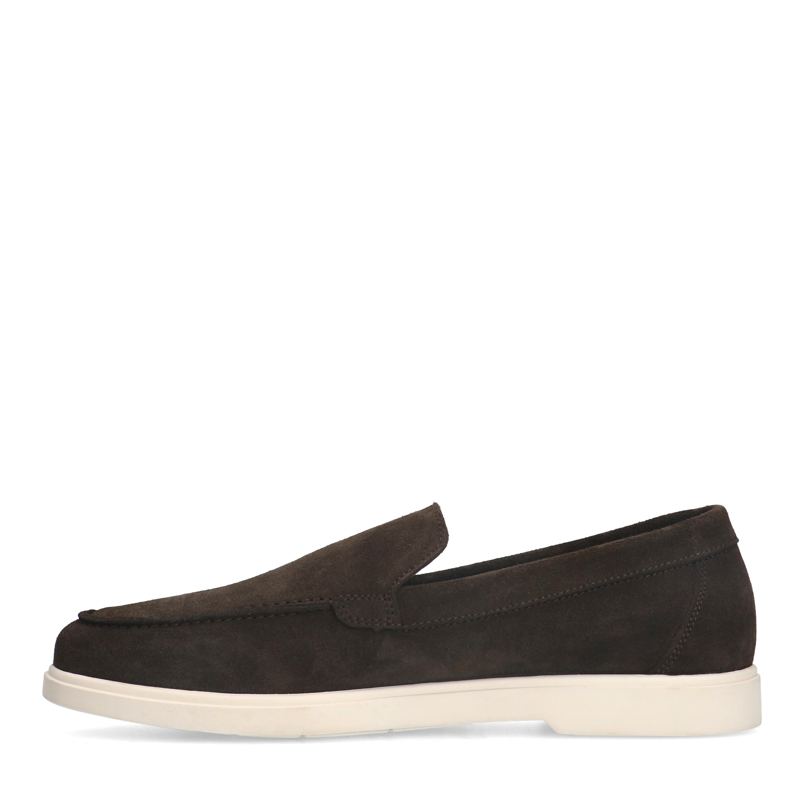 Bruine suède loafers
