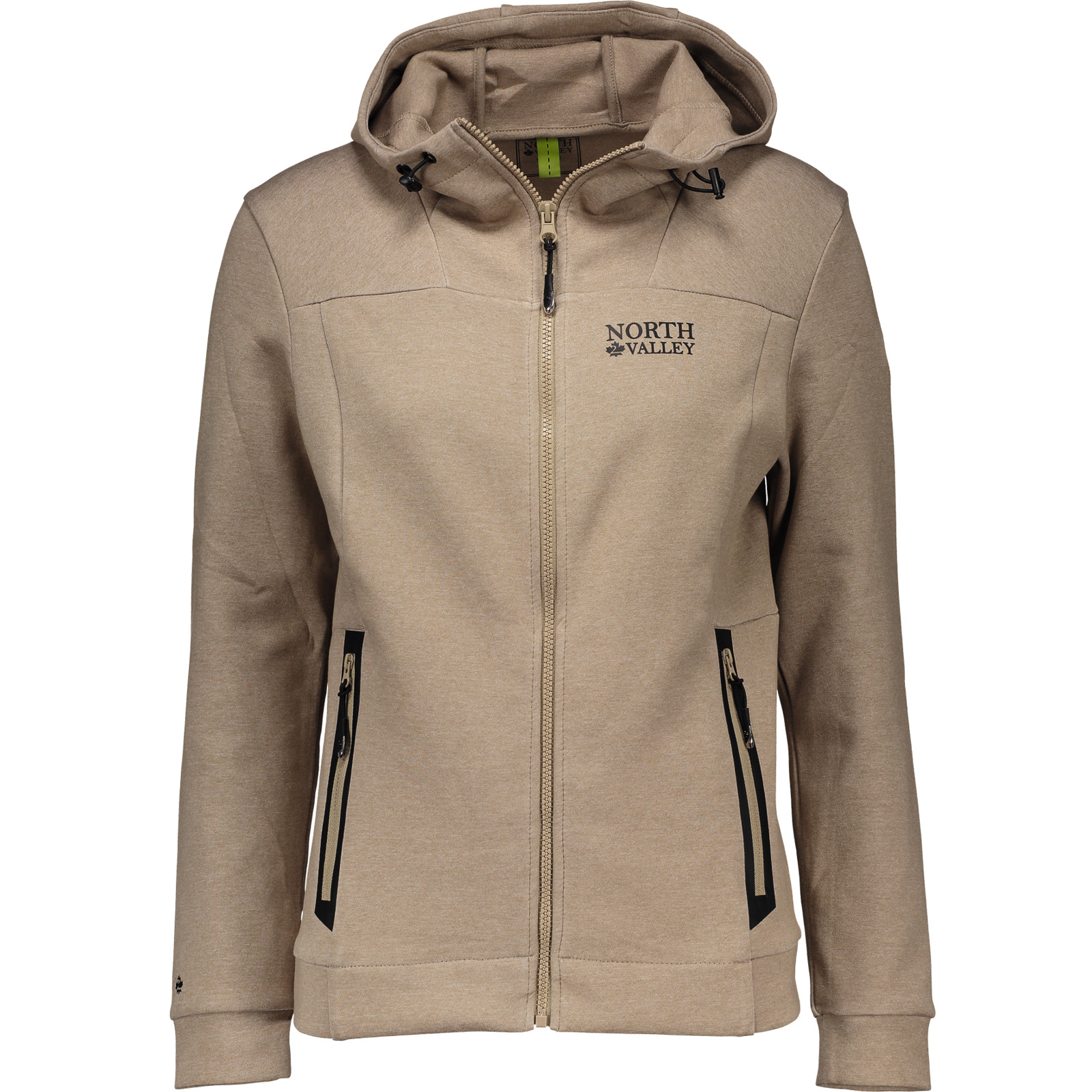 North Valley Damen-Jacke mit Kapuze M, beige